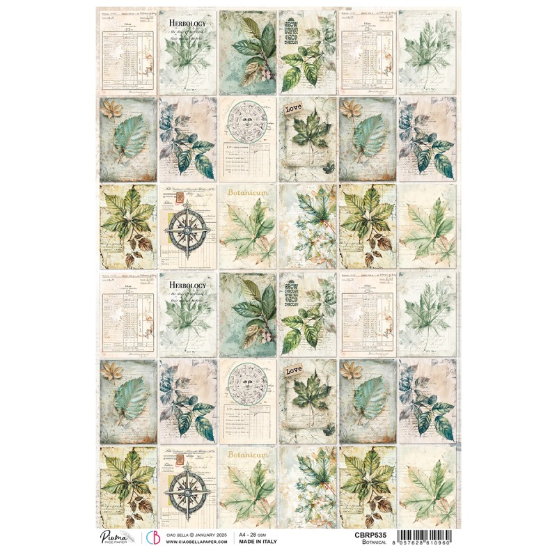 PAPEL DE ARROZ A4 BOTANICAL CIAO BELLA