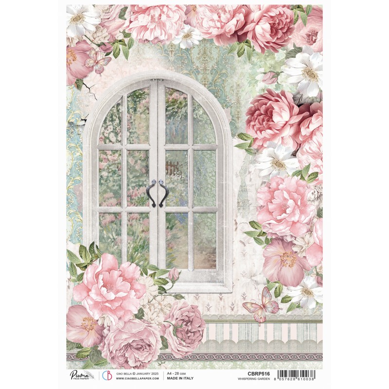 PAPEL DE ARROZ A4 WHISPERING GARDEN
