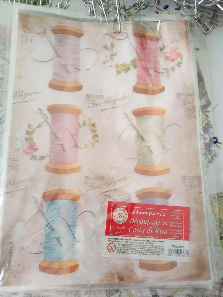 PAPEL DE ARROZ A4 HILOS STAMP.