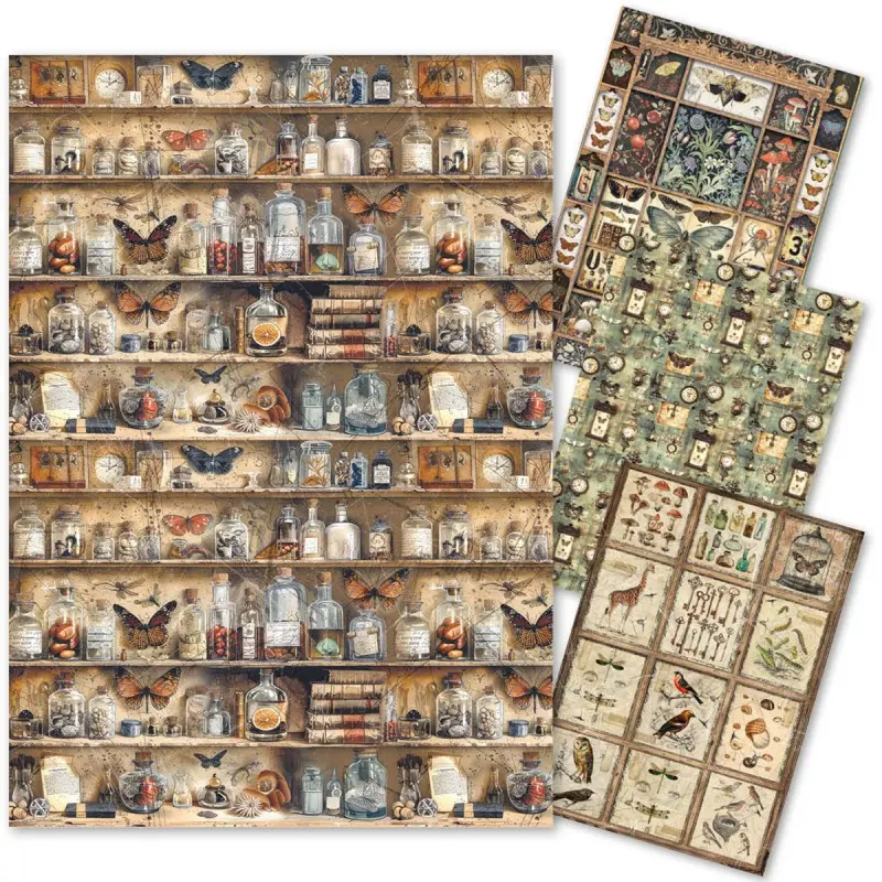 PACK 4 UD PAPEL DE ARROZ A4 GABINETE DE CURIOSIDADES