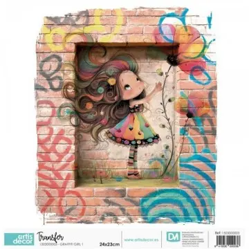 TRANSFER TEXTIL GRAFFITTI GIRL 1