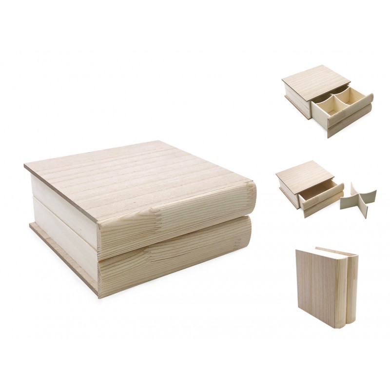 CAJA 2 LIBROS CON CAJÓN