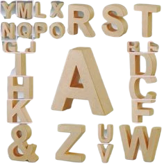 Letra cartón 17,5 cm.