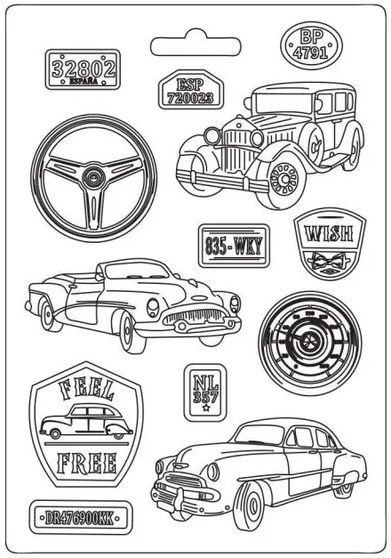 MOLDE PLASTICO STAMPERIA vintage cars
