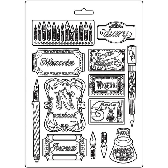 MOLDE PLASTICO STAMPERIA PLUMA Y TINTA