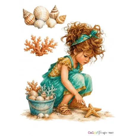 TRANSFER NIÑA CONCHAS 27X21