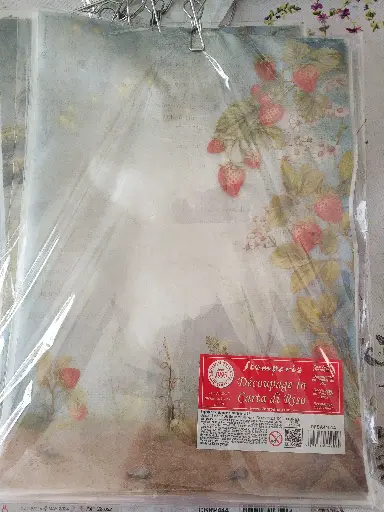 PAPEL DE ARROZ A4 FRESAS HIDDEN GROVE