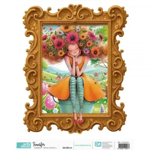 TRANSFER TEXTIL SPRING PORTRAIT 1 125X30