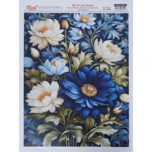 [18804] PAPEL DE ARROZ A3 RICH MAGNOLIAS