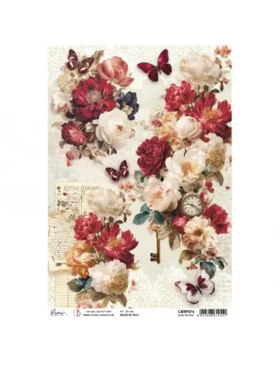 [CBRP574] PAPEL DE ARROZ A4 ROSE REVERIE