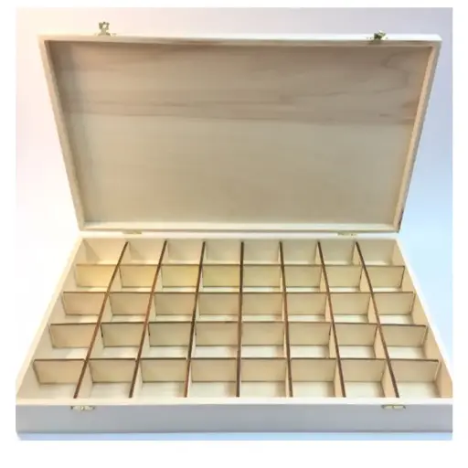 CAJA MINERALES 4 SEPARADORES Y TAPA
