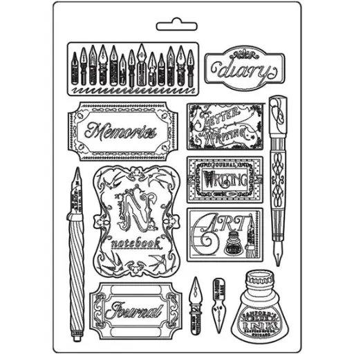 MOLDE PLASTICO STAMPERIA PLUMA Y TINTA